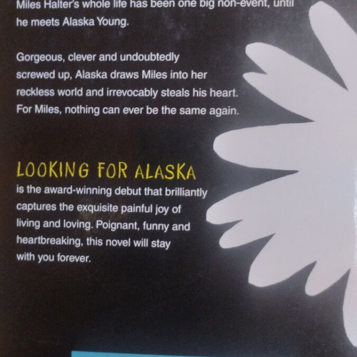 Looking for Alaska book used, English by John Green