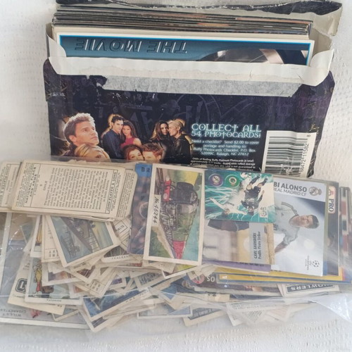 Large collection of cards, movies, sports used