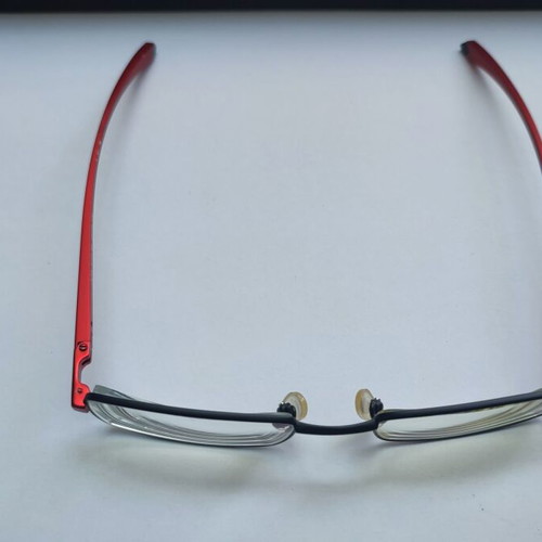 Metal eyeglass frame LAK Lakis Gavalas Collection like new, black-red