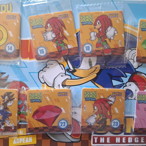 Koukouroukou Sonic sticker set with album, new, 31 sealed
