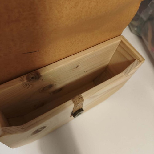 Women's handbag wood, cork and leatherette, like new
