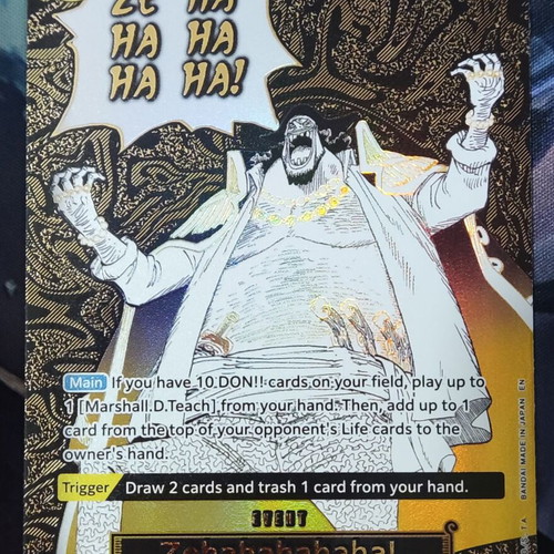 Zehahahahaha! Blackbeard Special Rare card One Piece