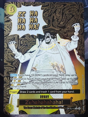 Zehahahahaha! Blackbeard Special Rare card One Piece