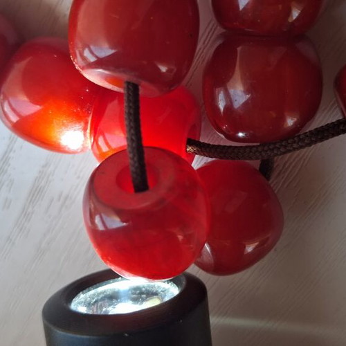 Bakelite masticha worry beads with grain pattern