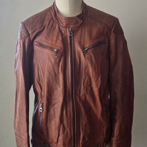 Gipsy leather men's jacket, brown, size XL