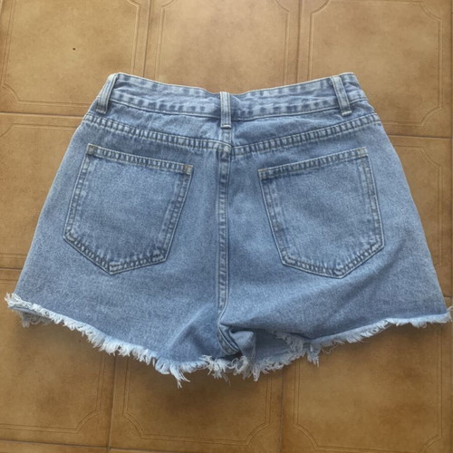 Shein women's denim shorts like new, size M, gray and blue