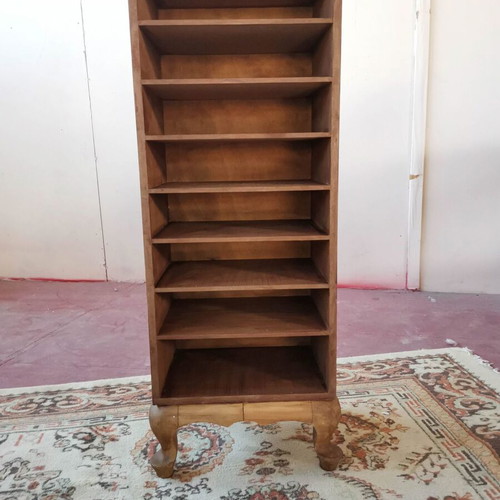 Wooden shoe rack used, open, 1950s vintage