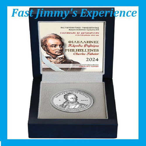 Official Silver Colored Proof Coin 10 Euro Charles Fabvier new