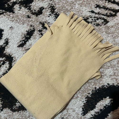 Beige neck scarf like new with fringes