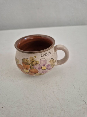 Clay decorative Greek coffee cup from Naxos new