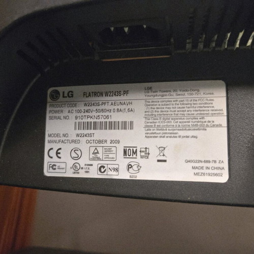LG 21inch Monitor like new with VGA output