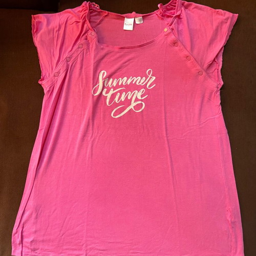 Prenatal nursing shirt pink used, size M-L, Summer Time