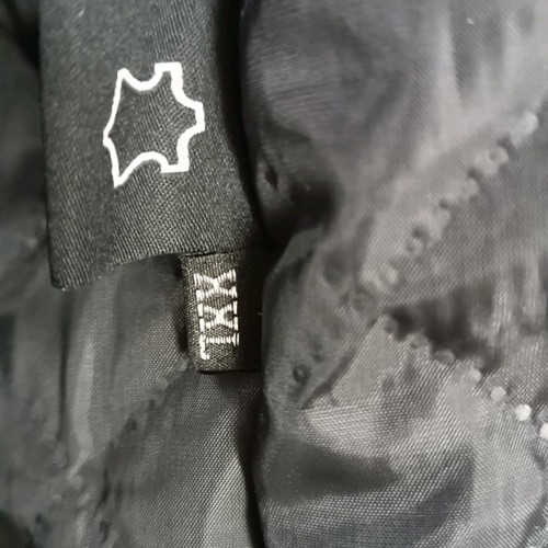 Men's leather jacket used with fur XXL black