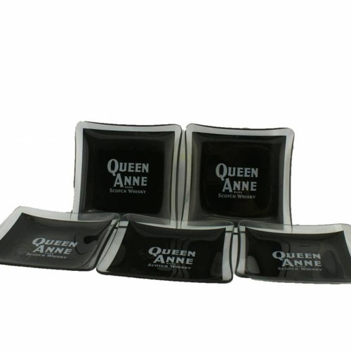 Vintage Queen Anne Rare Scotch Whisky plates used, set of 5