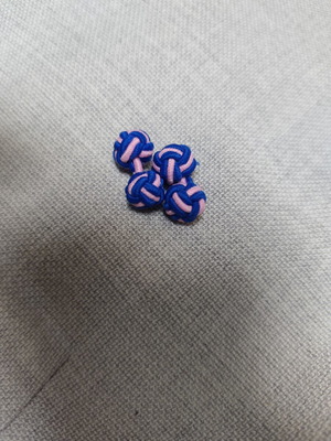 Colorful cufflinks new, blue and pink