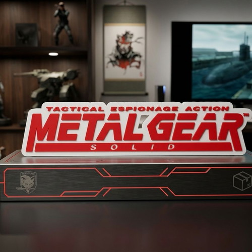 Metal Gear Solid Logo 3D printed display new, decorative