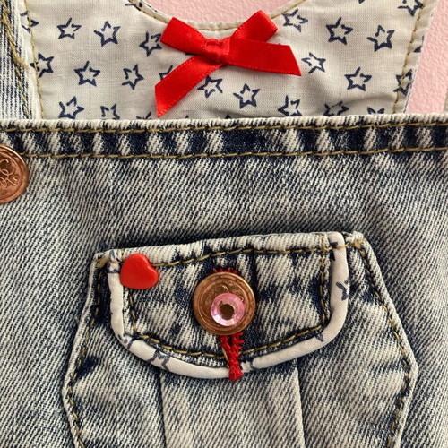 Orchestra denim overall skirt like new, 110 cm, blue