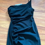 Maxi draped dress Zara new, black, size M
