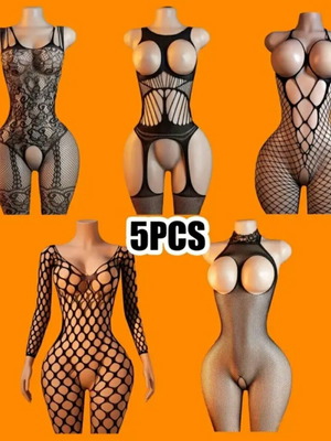 Sexy lingerie set of 5 pieces black, new