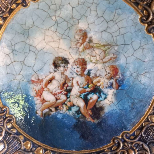 Decorative tray handmade from MDF 30 cm