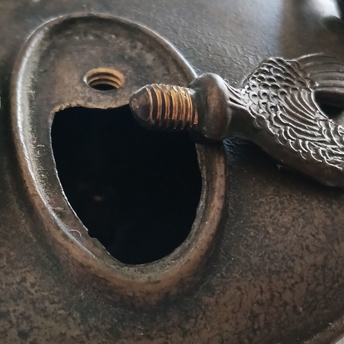 Antique Betty Oil Lamp used, cast iron with rooster design