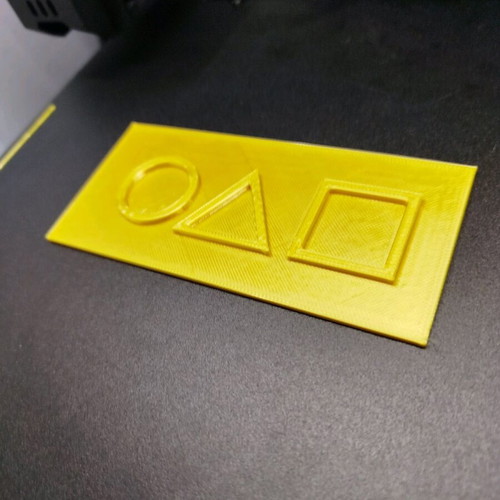 Squid game invitation card 3d printed new with embossed letters