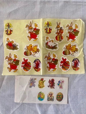 Vintage Easter stickers like new from 80s and 90s