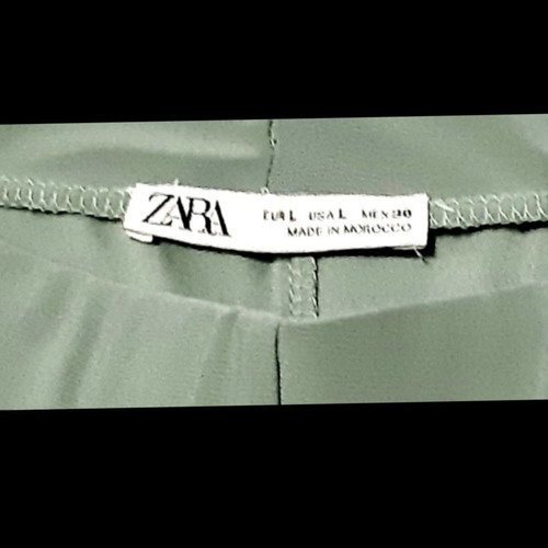 Zara wide pants large green veraman new