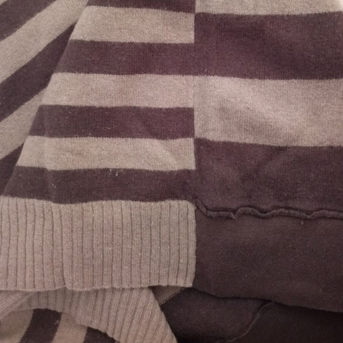 Springfield SPF men's striped hoodie sweater used, beige and brown, XL