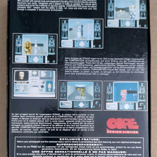 Corporation (Core Design Limited) for Amiga like new, complete in box
