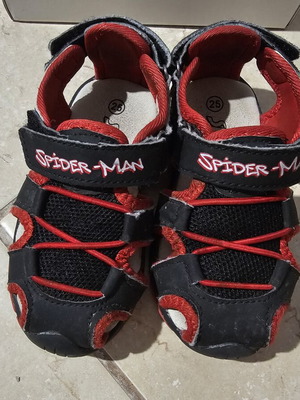 Spiderman Kids Summer Shoes Used Size 25