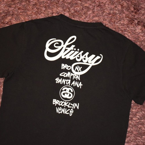 Stussy T-shirt men size M like new, black