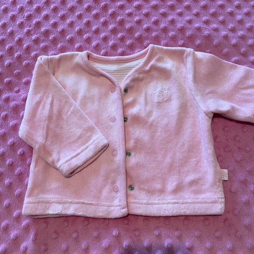 Mothercare baby girl jacket velour like new 0-3 months