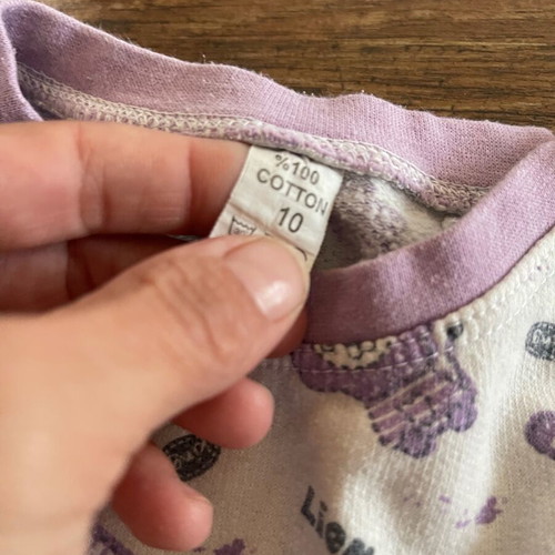 Pajama set 10 years used, purple