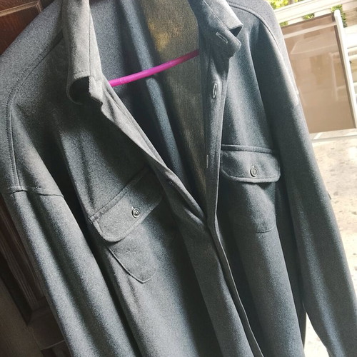 Shirt jacket like new, gray, size L