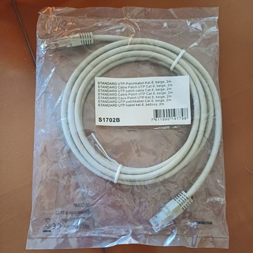 Ethernet cable Cat 6 UTP, 2 meters, sealed