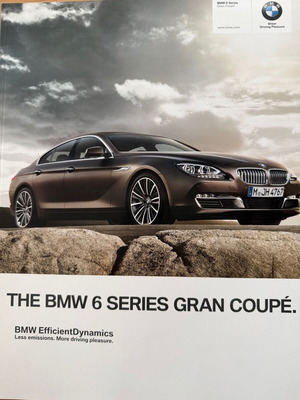 Брошура The BMW 6 Series Gran Coupe 2013 нова