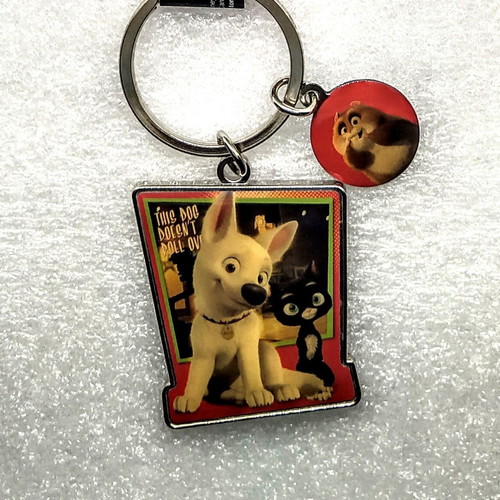 Bolt and Mittens Cat keychain Disney Store new, multicolor