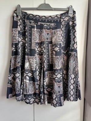 Katies viscose skirt XXL, black and brown