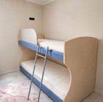 Bunk bed without mattresses
