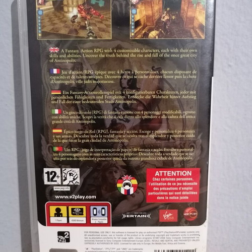 Warriors of the Lost Empire empty case, cover and manual for Sony PSP