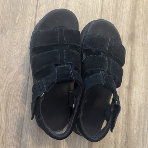 Ugg Australia women's black suede platform sandals size 39