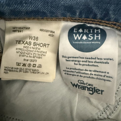Wrangler denim jean bermuda shorts, blue, XL
