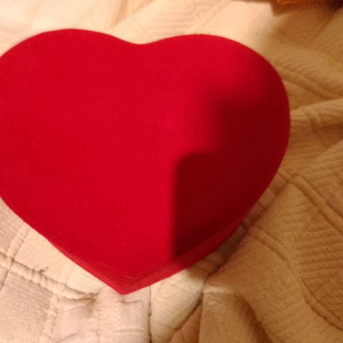 Velvet heart gift boxes new, set of 2 pieces