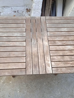 Wooden folding table used