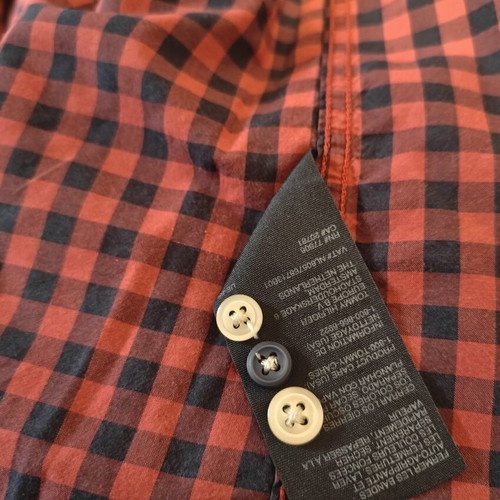 Tommy Hilfiger Cotton Checked Shirt used, red, size L