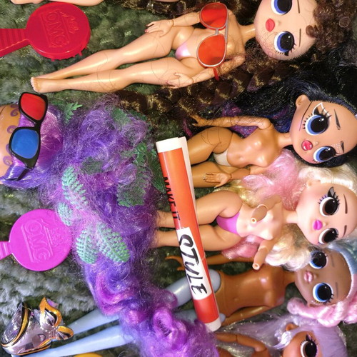 Lol OMG Fierce dolls and parts used