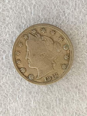 USA 5 Cents Coin 1912 used Liberty Head Nickel