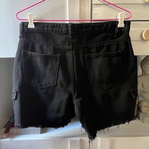 Denim shorts black M slim fit new Dorothy Perkins