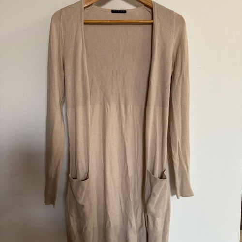 Sisley cardigan long, like new, beige, size S